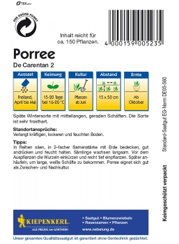 Porree * De Carentan 2 * 150 Samen